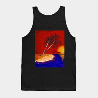 Palm and the Beach Retro Tank Top